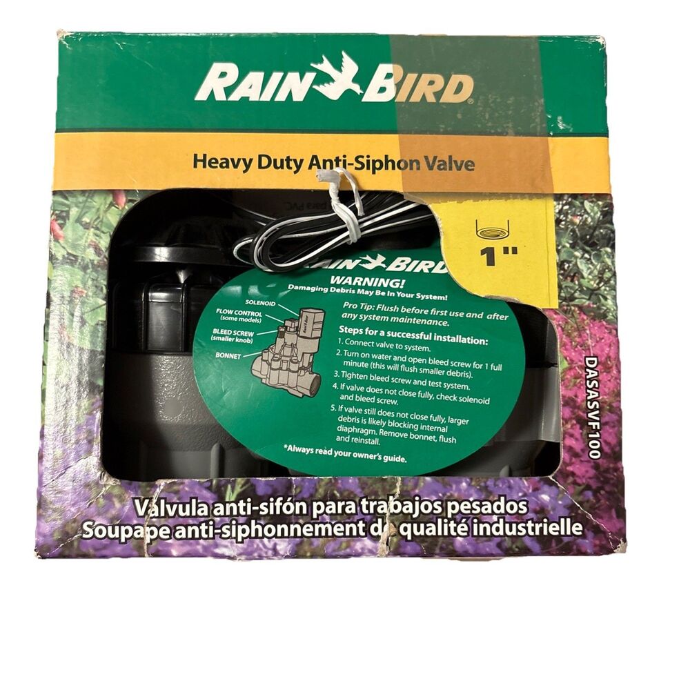 Rain Bird DASASVF100 1" Heavy Duty Anti-Siphon Valve Flow Irrigation Control